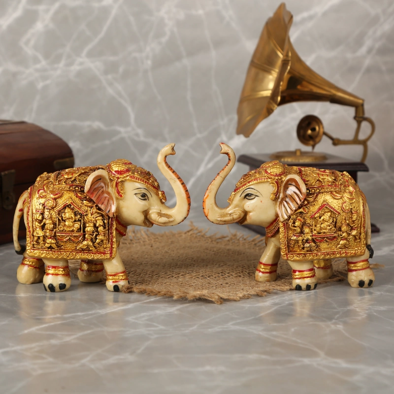Wealth & Wisdom Elephants pair
