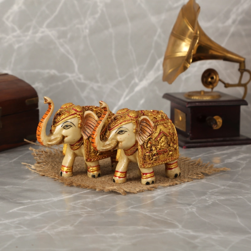 Wealth & Wisdom Elephants pair - Image 4